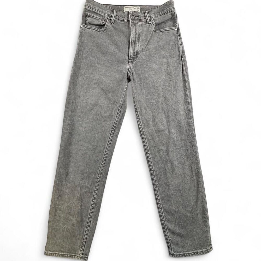 Abercrombie & Fitch Gray High Rise Straight Leg Jeans Women’s Size 0